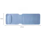 Tapis de baignoire avec coussin bleu